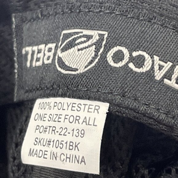 Taco Bell Snapback Hat Black Employee Uniform Embroidered 6 Panel Polyester - Picture 8 of 8